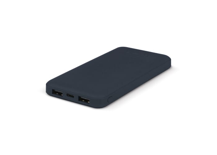 Powerbank promotionnel de 10 000 mAh Rock Bleu foncé